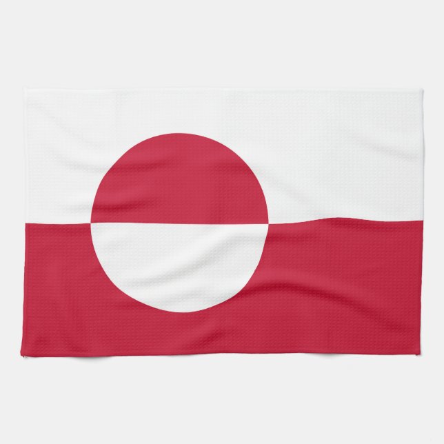 Kitchen towel with Flag of Greenland (Horizontal)