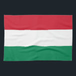 Kitchen towel with Flag of Hungary<br><div class="desc">Enhance your kitchen decor with our distinctive kitchen towel featuring the flag of Hungary! Crafted with meticulous attention to detail, this kitchen towel celebrates Hungarian heritage and national pride. The flag of Hungary features three horizontal stripes of red, white, and green, symbolising strength, fidelity, and hope. Whether you have Hungarian...</div>