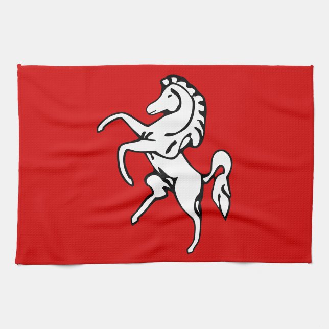 Kitchen towel with Flag of Kent, England (Horizontal)