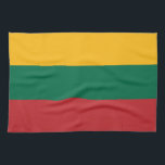 Kitchen towel with Flag of Lithuania<br><div class="desc">Add a splash of Lithuanian pride to your kitchen with this patriotic kitchen towel featuring the vibrant flag of Lithuania! Perfect for everyday use or special occasions, this towel blends functionality with cultural charm. The iconic yellow, green, and red stripes of the Lithuanian flag are prominently displayed, creating a bold...</div>