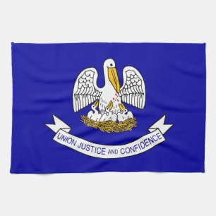 Kitchen towel with Flag of Louisiana, U.S.A.