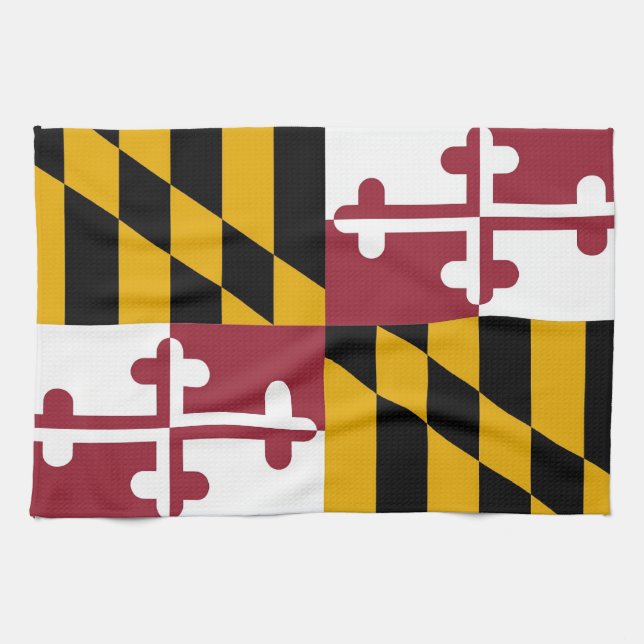 Kitchen towel with Flag of Maryland, U.S.A. (Horizontal)