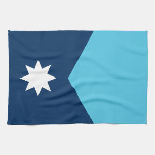 Kitchen towel with Flag of Minnesota, USA