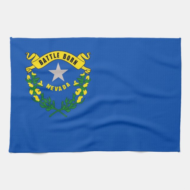 Kitchen towel with Flag of Nevada, U.S.A. (Horizontal)