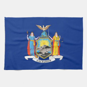 Kitchen towel with Flag of New York, U.S.A.