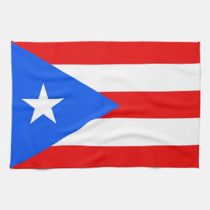 Kitchen towel with Flag of Puerto Rico, U.S.A.