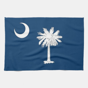 Kitchen towel with Flag of South Carolina, U.S.A.