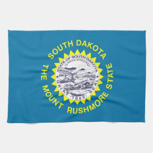 Kitchen towel with Flag of South Dakota, U.S.A.