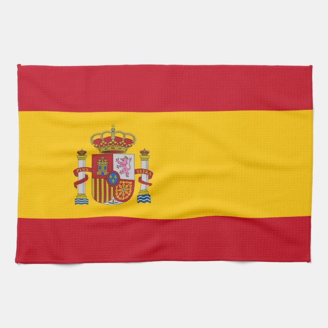 Kitchen towel with Flag of Spain (Horizontal)