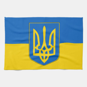 Kitchen towel with Flag of Ukraine