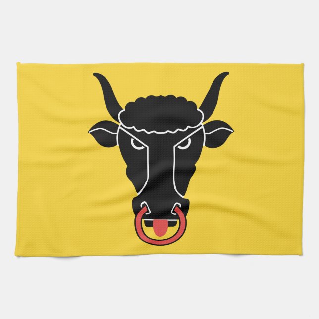 Kitchen towel with Flag of Uri, Switzerland (Horizontal)