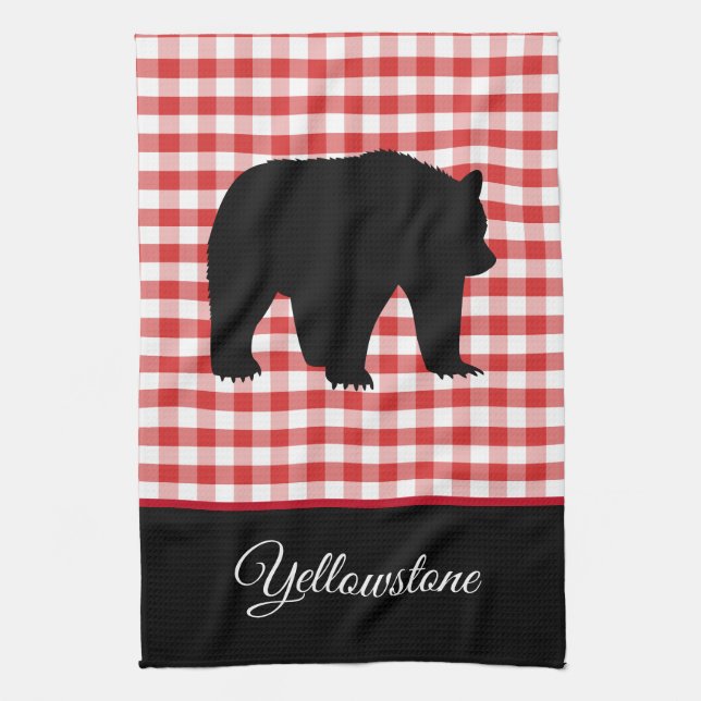 Kitchen Towel-Yellowstone Bear Tea Towel (Vertical)