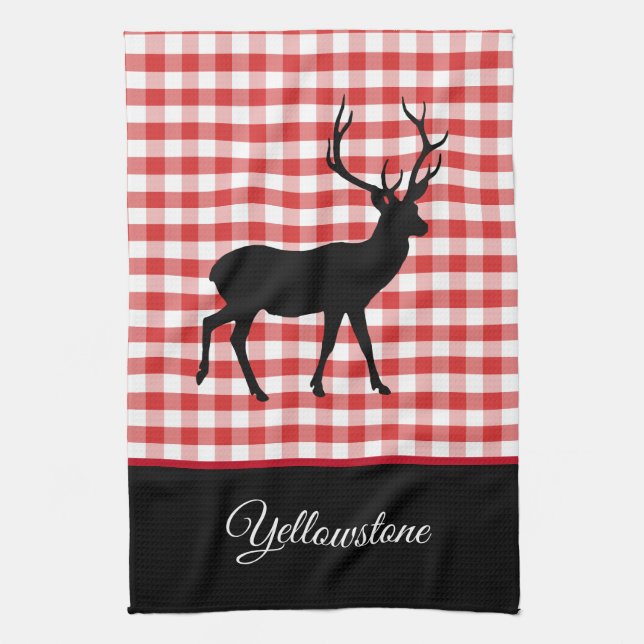 Kitchen Towel-Yellowstone Deer Tea Towel (Vertical)