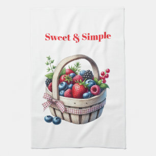 Kitchen Towels-Berry Basket Kitchen Towel