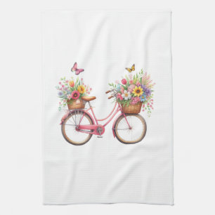 Kitchen Towels-Hello Spring Floral Kitchen Towels