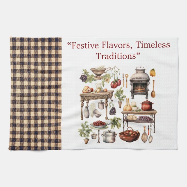 Kitchen Towels-Victorian Christmas Towels (Horizontal)