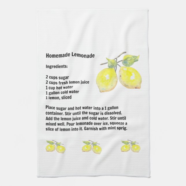 Kitchen Towels With Homemade Lemonade Recipe (Vertical)