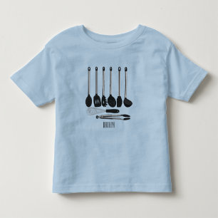 Kitchen utensil cartoon illustration toddler T-Shirt