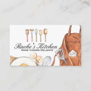 Kitchen Utensils and Cooking Ingredients Business Card