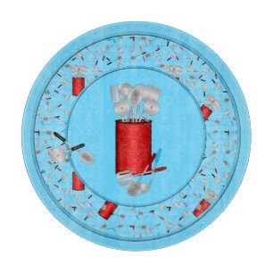 Kitchen Utensils,Blue-12in ROUND CUTTING BOARD