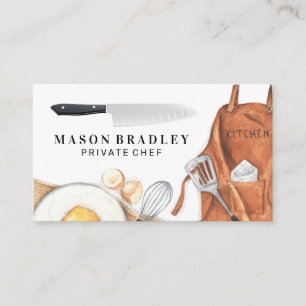 Kitchen Utensils Cooking Ingredients Business Card
