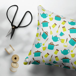 Kitchen Utensils, Cookware, Cutlery, Kitchenware Decorative Cushion