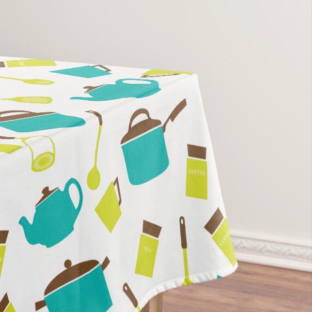 Kitchen Utensils, Cookware, Cutlery, Kitchenware Tablecloth (In Situ)