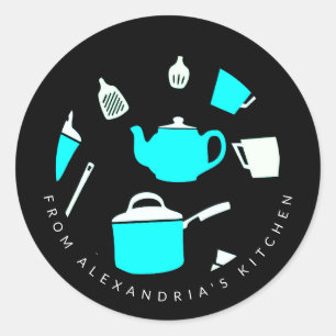 Kitchen Utensils & Cookware   From the Kitchen Classic Round Sticker