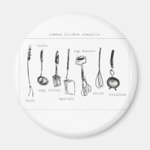 Kitchen utensils magnet