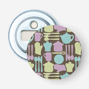 Kitchen Utensils Pattern 2 Bottle Opener