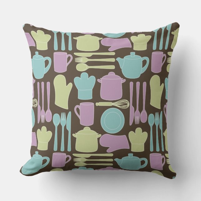 Kitchen Utensils Pattern 2 Cushion (Front)