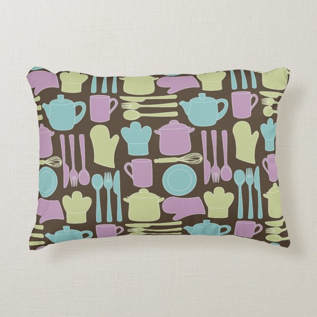 Kitchen Utensils Pattern 2 Decorative Cushion (Front)