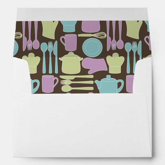 Kitchen Utensils Pattern 2 Envelope (Back (Bottom))
