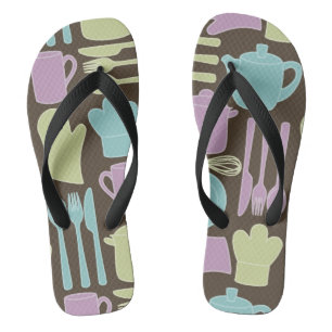 Kitchen Utensils Pattern 2 Jandals