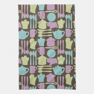 Kitchen Utensils Pattern 2 Tea Towel