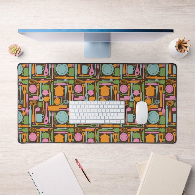 Kitchen Utensils Pattern 3 Desk Mat (Office 1)