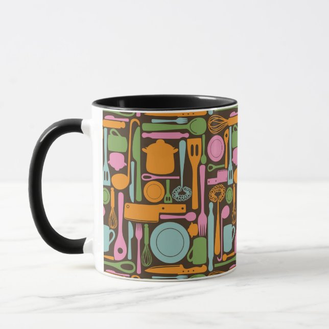 Kitchen Utensils Pattern 3 Mug (Left)