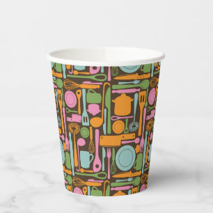 Kitchen Utensils Pattern 3 Paper Cups