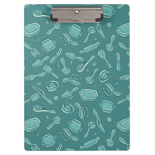Kitchen Utensils Pattern Clipboard