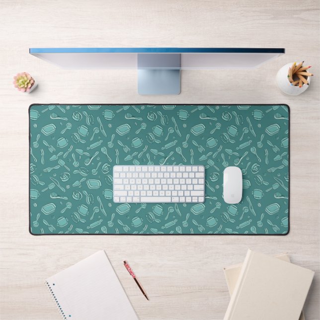 Kitchen Utensils Pattern Desk Mat (Office 1)