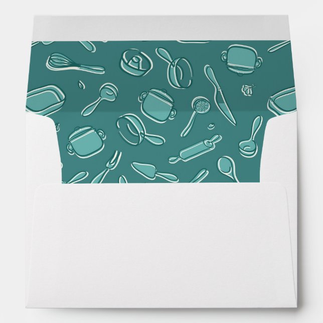 Kitchen Utensils Pattern Envelopes (Back (Bottom))