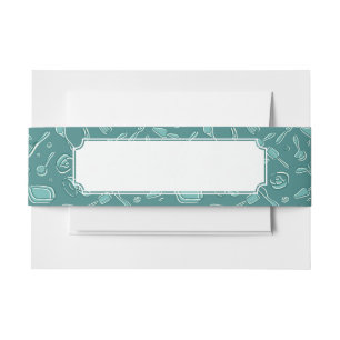 Kitchen Utensils Pattern Invitation Belly Band