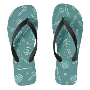 Kitchen Utensils Pattern Jandals