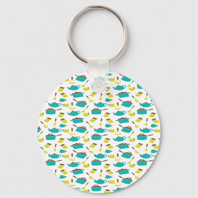 Kitchen Utensils pattern Key Ring (Front)