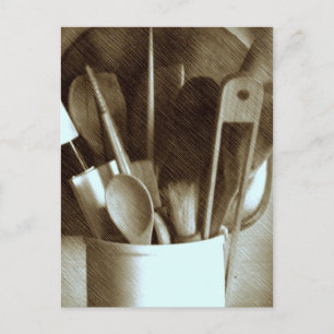 Kitchen Utensils Postcard