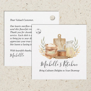 Kitchen Utensils Watercolor Home Catering Product Favour Tags