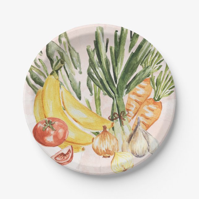 kitchen,  vegetable paper plate (Front)