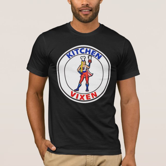 Kitchen Vixen Men’s T-shirt Black (Front)