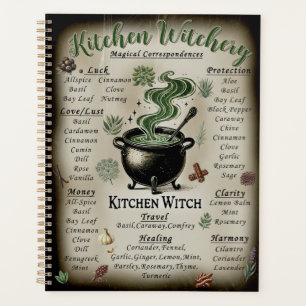 Kitchen Witchery Magical Herbs Correspondences Planner