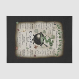 Kitchen Witchery Magical Herbs Correspondences Tissue Paper